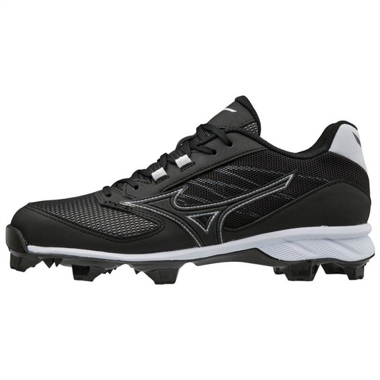 Mizuno 9-Spike Advanced Dominant TPU Molded Baseball Cipő Férfi Fekete / Fehér | MDCG-57286