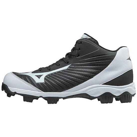 Mizuno 9-Spike Advanced Franchise 9 Mid Molded Baseball Cipő Férfi Fekete / Fehér | YEDV-02179