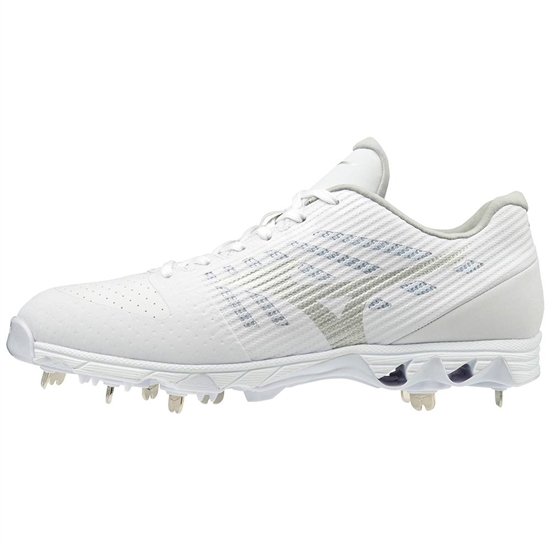 Mizuno 9-Spike Ambition Low Metal Baseball Cipő Férfi Fehér | JSPZ-86523