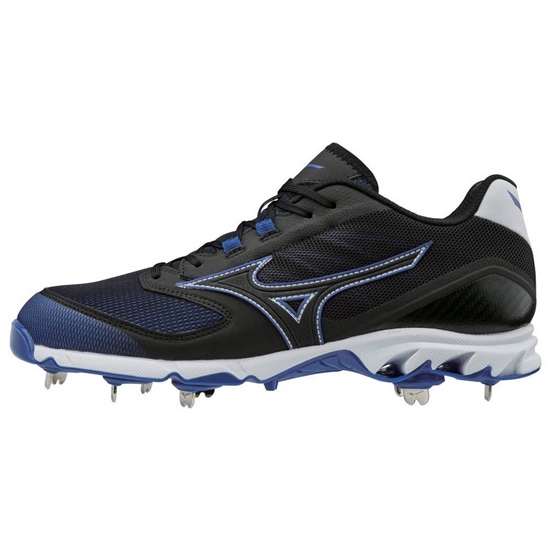 Mizuno 9-Spike Dominant 2 Low Metal Baseball Cipő Férfi Fekete / Királykék | IYXB-12709