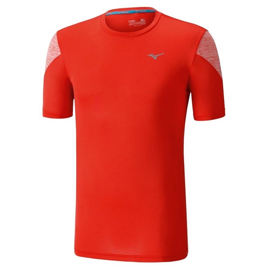 Mizuno ALPHA SHORT SLEEVE 2.0 Running T shirts Férfi Rózsaszín | NYTU-49873