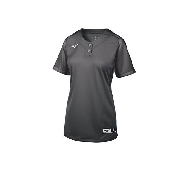 Mizuno Aerolite 2-Button Softball Jersey Női Szürke | XEFZ-12089