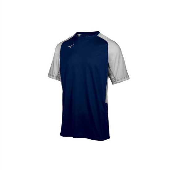 Mizuno Aerolite Crew Baseball Jersey Férfi Sötétkék / Szürke | PKLZ-61825