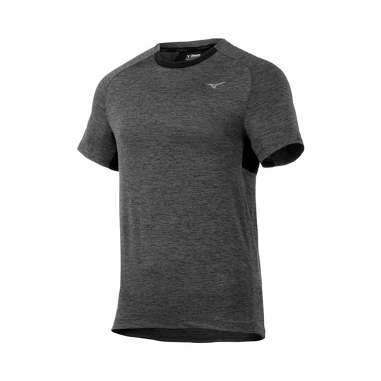 Mizuno Alpha Rövid Sleeve T shirts Férfi Fekete | RCWI-74528