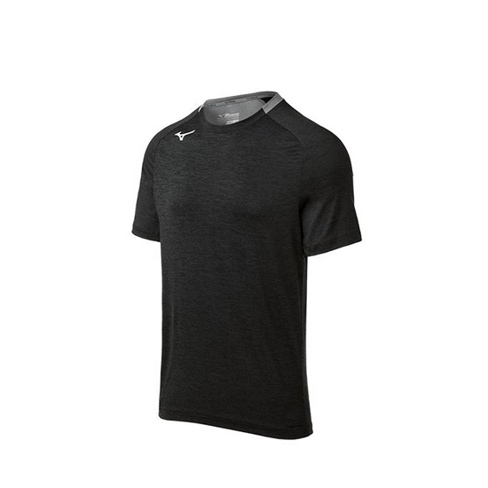 Mizuno Alpha Rövid Sleeve T shirts Férfi Fekete | SWGR-68042