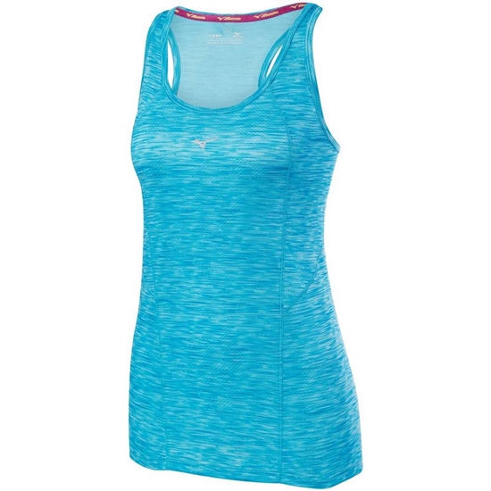 Mizuno Alpha Vent Running Tank Top Női Kék Türkiz | FDVT-72016