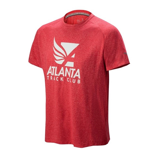 Mizuno Atlanta Track Club Inspire 2.0 T shirts Férfi Piros | IKEB-02465