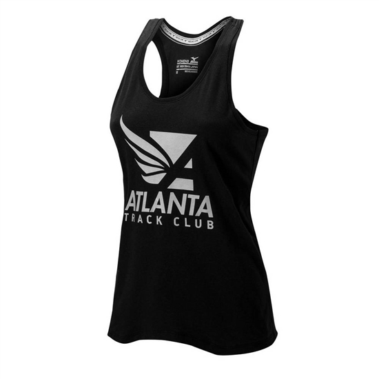 Mizuno Atlanta Track Club Sport Running Tank Top Női Fekete | YBFE-94236