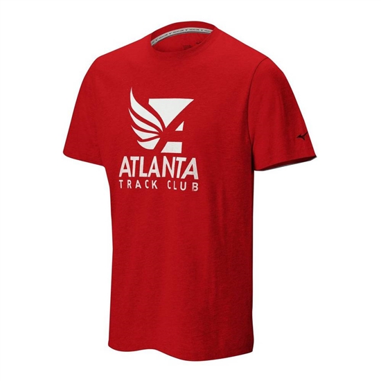 Mizuno Atlanta Track Club Sport T shirts Férfi Piros | YQXU-71046