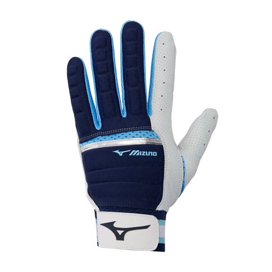 Mizuno B-130 Adult Baseball Batting Gloves Férfi Sötétkék / Világos Kék | CEUA-35096