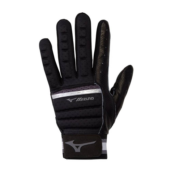 Mizuno B-130 Adult Baseball Batting Gloves Férfi Fekete / Szürke | CPAF-10289