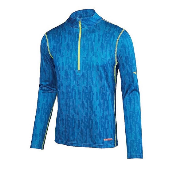 Mizuno Breath Thermo Base Layer Férfi Kék / Sárga | UYSK-58290