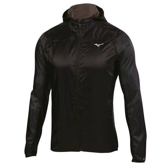 Mizuno Breath Thermo Hoody Kabát Férfi Fekete | CATE-08614