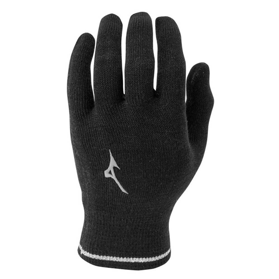 Mizuno Breath Thermo Knit Gloves Férfi Fekete | DFEH-41728