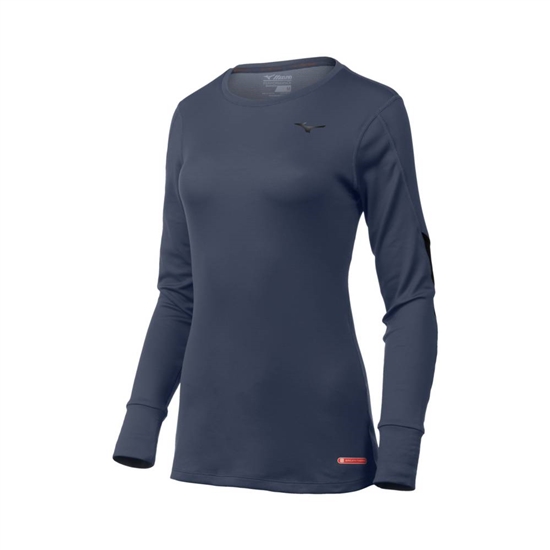 Mizuno Breath Thermo Long Sleeve Base Layer Női Sötétkék / Fekete | BLZW-68213