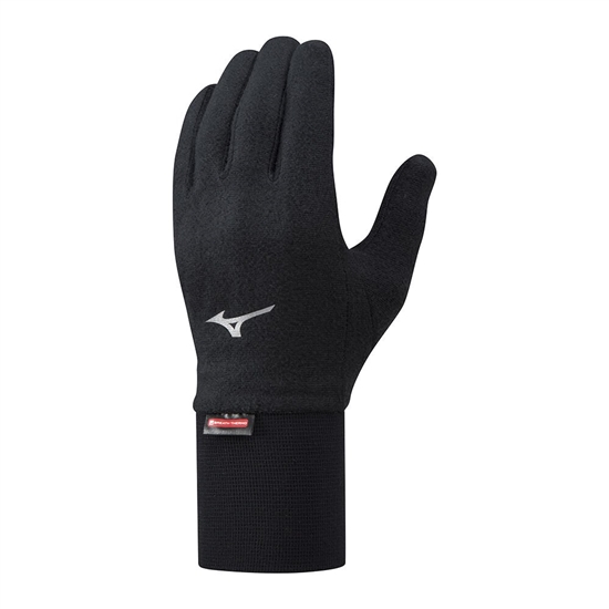 Mizuno Breath Thermo Mid Weight Fleece Running Gloves Női Fekete | LEMG-59362