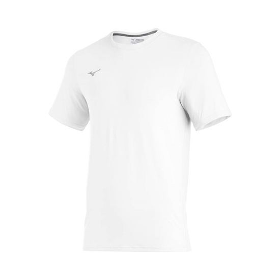 Mizuno Comp Diamond Rövid Sleeve Crew Baseball T shirts Férfi Fehér | VZHW-42576