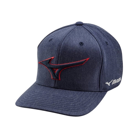 Mizuno Diamond Snapback Baseball Hat Férfi Sötétkék / Piros | AMTE-83610