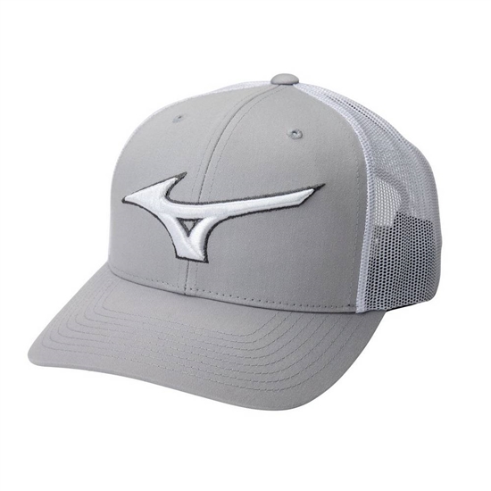 Mizuno Diamond Trucker Baseball Hat Férfi Szürke / Fehér | XJWC-65871