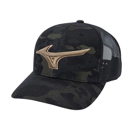 Mizuno Diamond Trucker Baseball Hat Női Fekete Camo | JTFA-38705