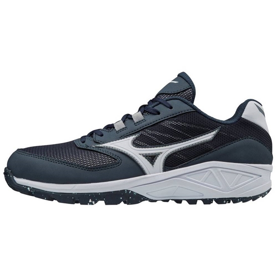 Mizuno Dominant All Surface Low Turf Baseball Cipő Férfi Sötétkék / Fehér | BEYU-73624