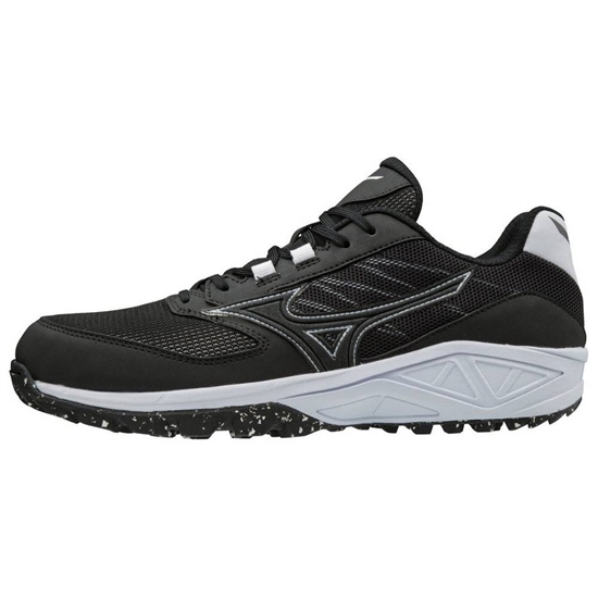 Mizuno Dominant All Surface Low Turf Baseball Cipő Férfi Fekete / Fehér | JQVT-12495