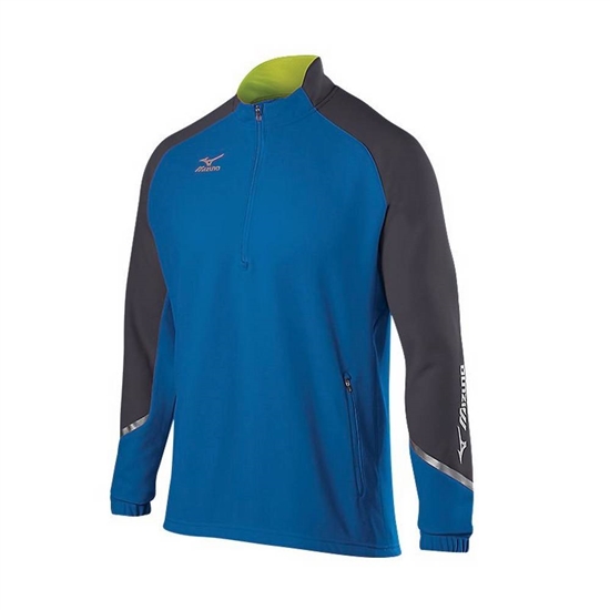 Mizuno Elite 1/2 Zip Pulóver Férfi Királykék / Szürke | AJHR-25961