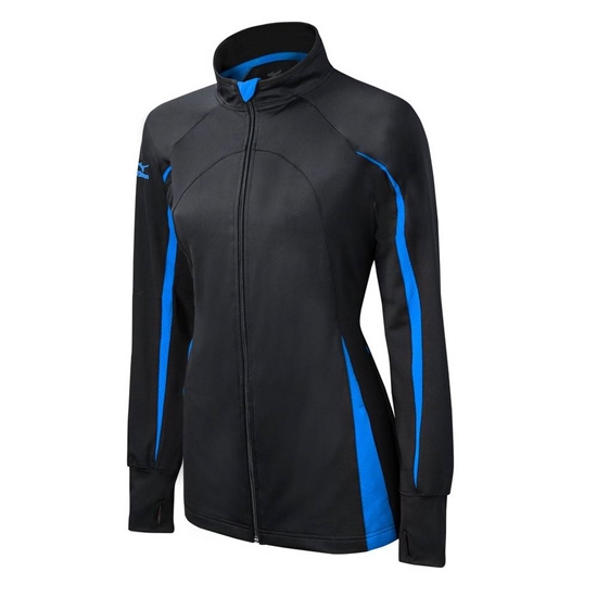 Mizuno Elite 9 Focus Full-Zip Kabát Női Fekete / Királykék | VEZO-96214