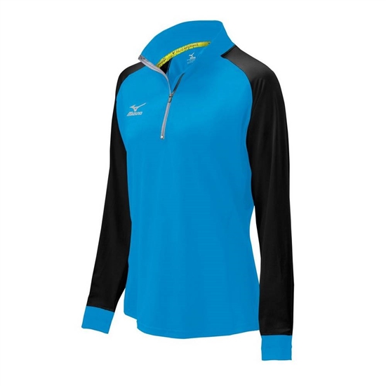 Mizuno Elite 9 Prime 1/2 Zip Kabát Női Kék / Fekete | LEYD-84570