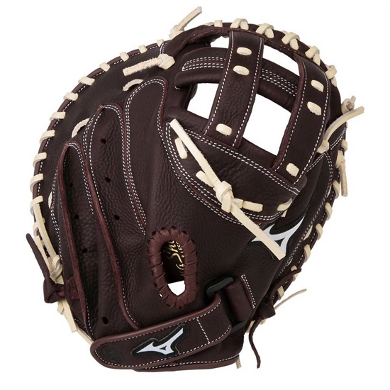 Mizuno Franchise Series Fastpitch Softball Catchers Mitt 34" Catchers Mitt Női Kávé / Titán | OIZP-