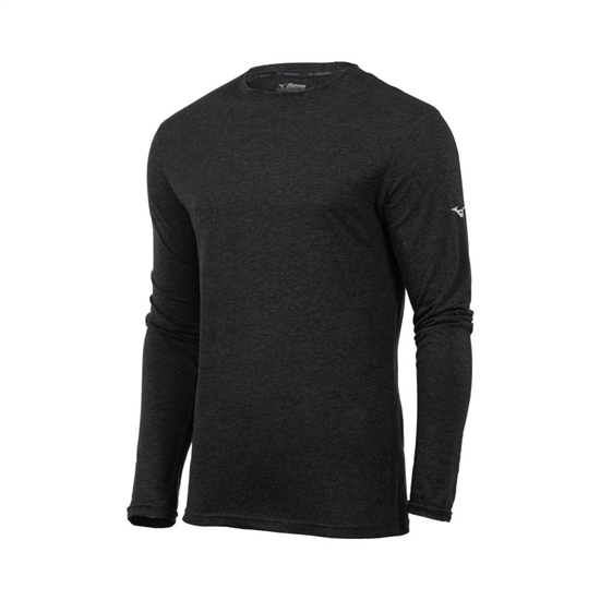 Mizuno Inspire Long Sleeve Tops Férfi Fekete | TOPX-83217