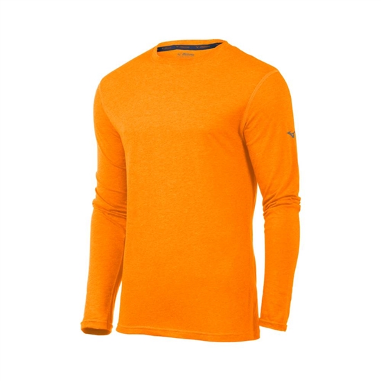 Mizuno Inspire Long Sleeve Tops Férfi NarancsSárga | TCYA-02851