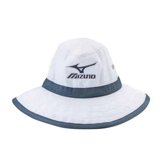 Mizuno Large Brim Sun Golf Hat Férfi Fehér / Sötétkék | RGJV-27491