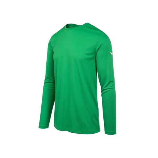 Mizuno Long Sleeve T shirts Férfi Zöld | RQCW-91265