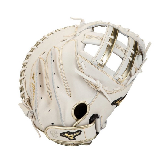 Mizuno MVP Prime SE Fastpitch Softball Catchers Mitt 34" Catchers Mitt Női Fehér / Arany | OQSX-041