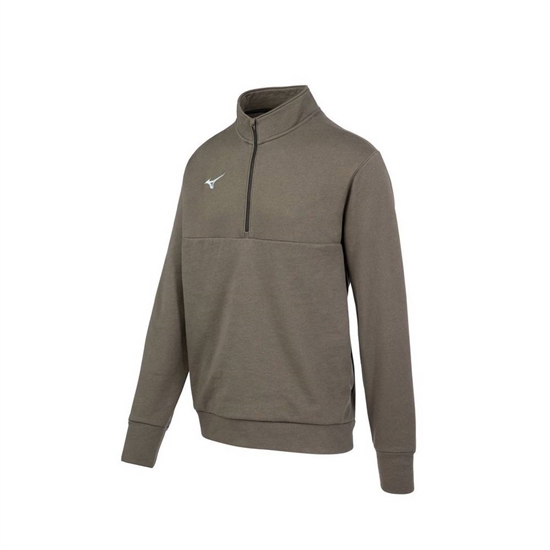 Mizuno MZ1 1/4 Zip Fleece Pulóver Férfi Szürke | VXZA-45092