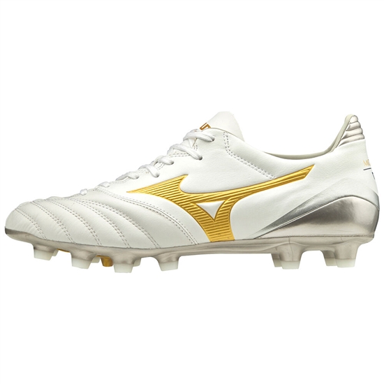 Mizuno Morelia Neo KL II Focicipő Férfi Fehér / Arany | ARTK-68175