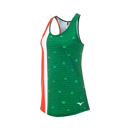 Mizuno Printable Tank Top Női Zöld | TBUZ-36104