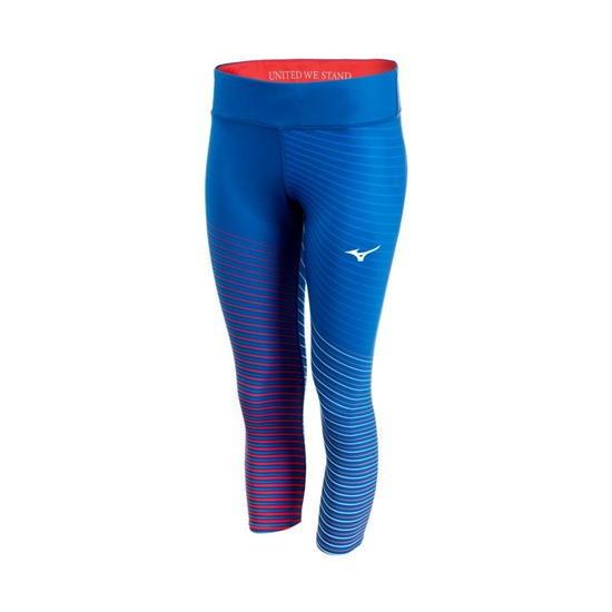 Mizuno Printable ¾ Tights Női Sötétkék | MJXR-40159