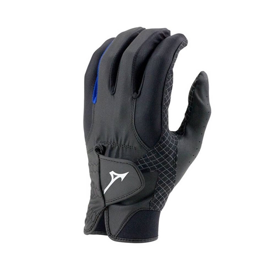 Mizuno RainFit Pair Golf Gloves Férfi Fekete / Királykék | UHXY-91402