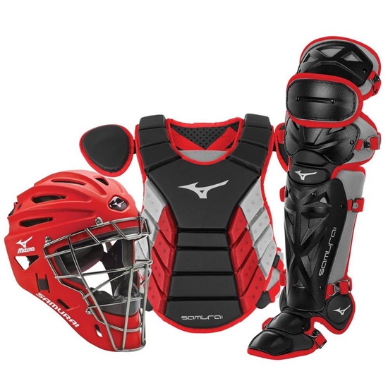 Mizuno Samurai Adult 15" Baseball Boxed Set Catchers Gear Férfi Fekete / Piros | IHDZ-24913