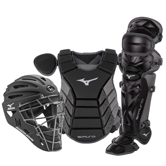 Mizuno Samurai Adult 15" Baseball Boxed Set Catchers Gear Férfi Fekete / Szürke | YGCN-57098