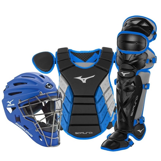 Mizuno Samurai Adult 16" Baseball Boxed Set Catchers Gear Férfi Fekete / Királykék | MQRD-50834