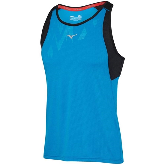 Mizuno Singlet Alpha Vent Tank Top Férfi Kék / Fekete | MCIU-26503