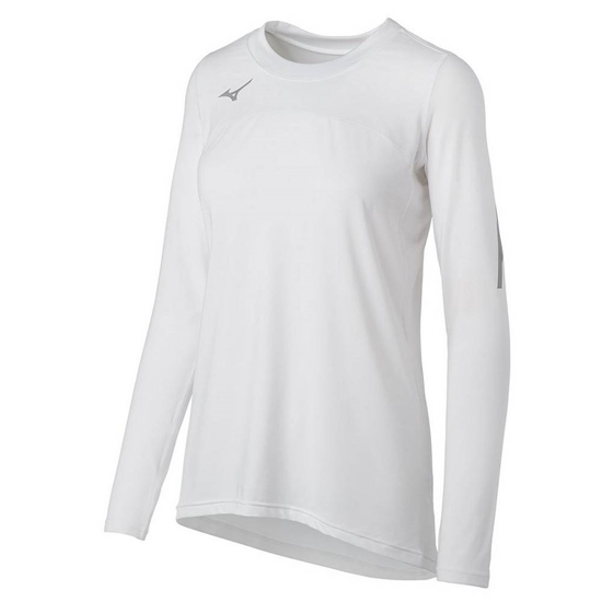 Mizuno Techno VII Long Sleeve Volleyball Jersey Női Fehér | VTZP-18632