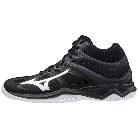 Mizuno Thunder Blade 2 Mid Röplabda Cipő Női Fekete / Fehér | ATDU-76345