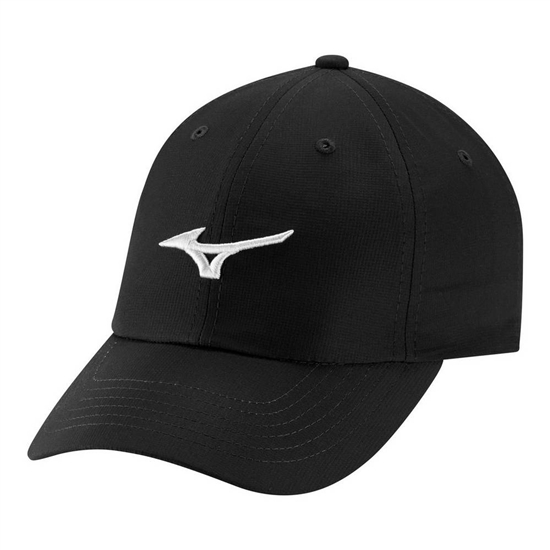 Mizuno Tour Adjustable Könnyű Golf Hat Férfi Fekete / Fehér | ZREQ-97568