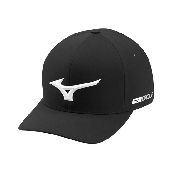 Mizuno Tour Delta Fitted Hat Férfi Fekete | CJUT-80219