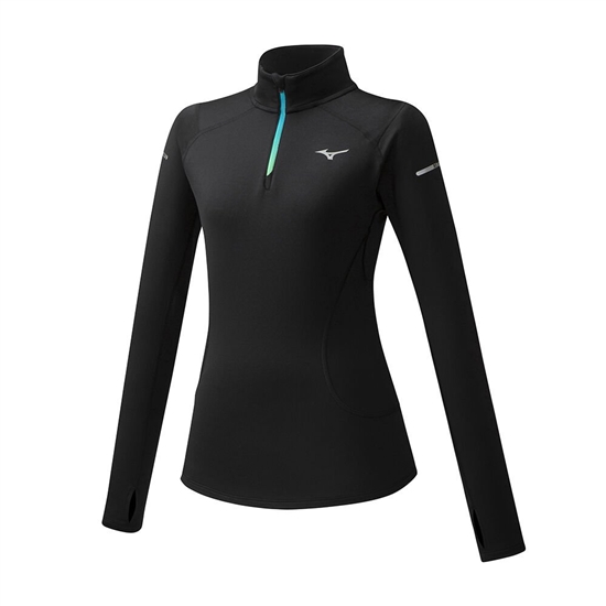 Mizuno Warmalite HZ Running Tops Női Fekete | XUIP-62508