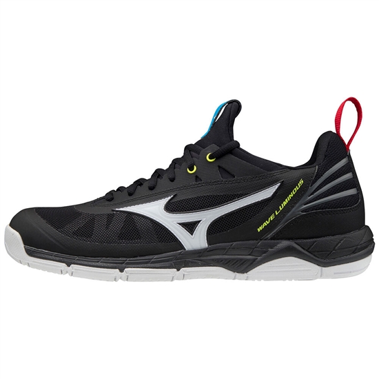 Mizuno Wave Luminous Röplabda Cipő Férfi Fekete / Fehér / Sárga | HKCR-95213